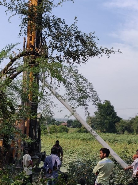Borewell drill in Tuvar used to access water