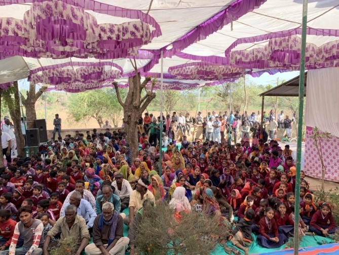 Tuvar Village community gathered for celebration