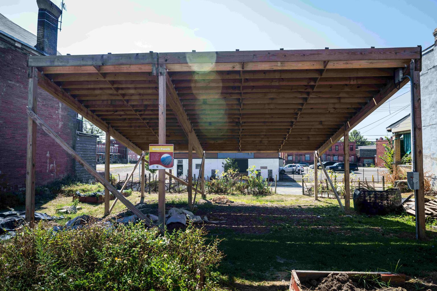 Completed Solar Pavilion - Summer 2025