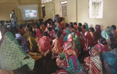 Photo of health and wellness community lecture in India
