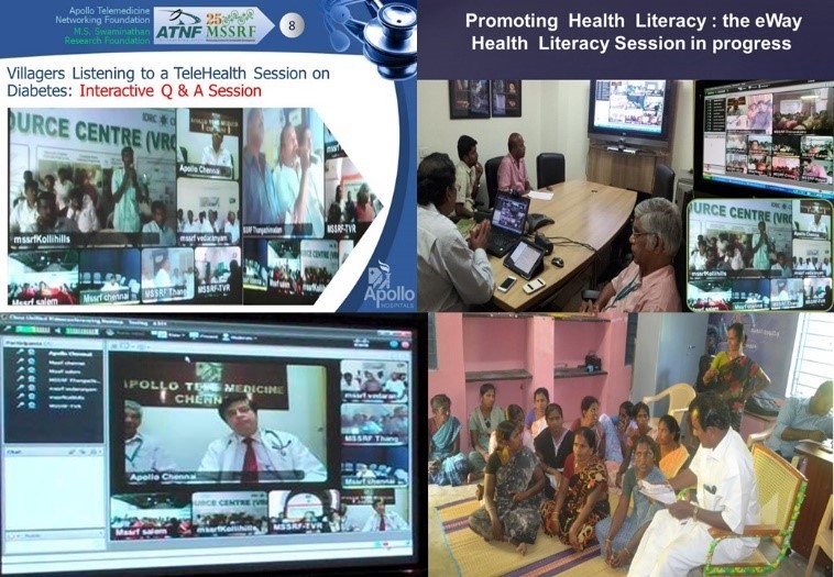 Photos of Tele-lectures through video conferencing