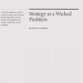 Front page of Strategy as a Wicked Problem article in black and white text